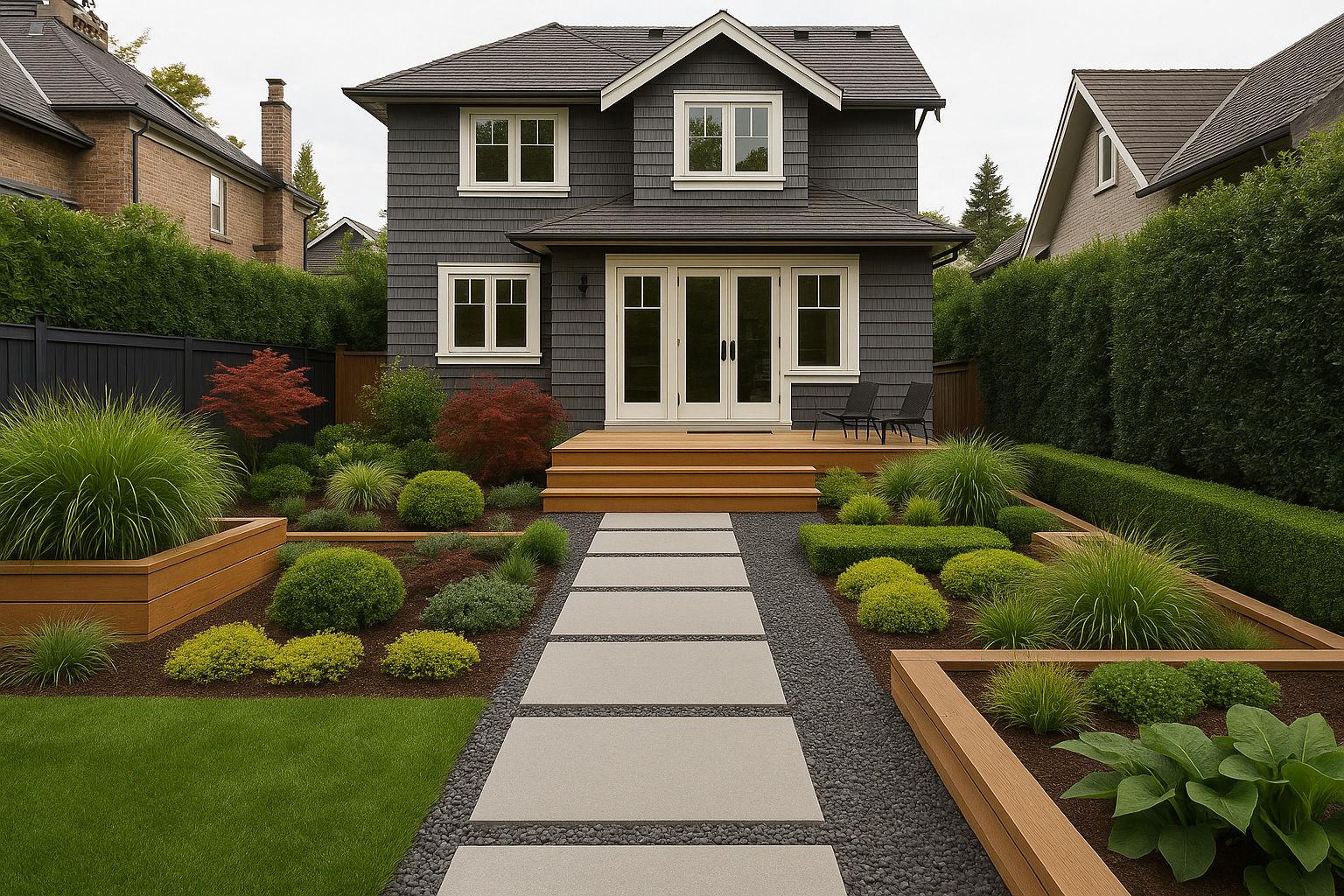 Modern garden design with native Vancouver plants